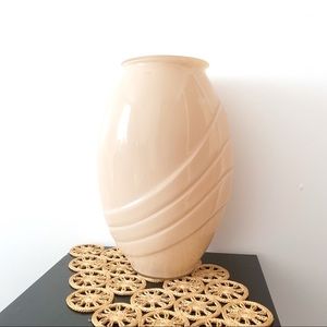 Vintage Deco Revival Extra Large Vase Light Peach